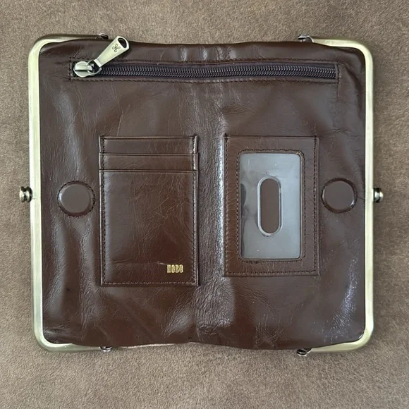 HOBO International Lauren Patchwork Clutch Wallet MOCHA MULTI - Picture 4 of 9